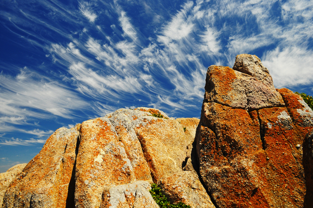 Cirrus clouds above Lover's Point, Monterey, CA