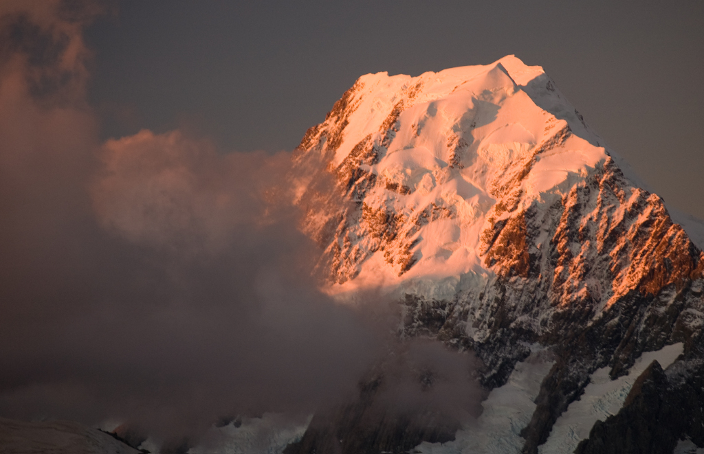 Mt. Cook alpenglow