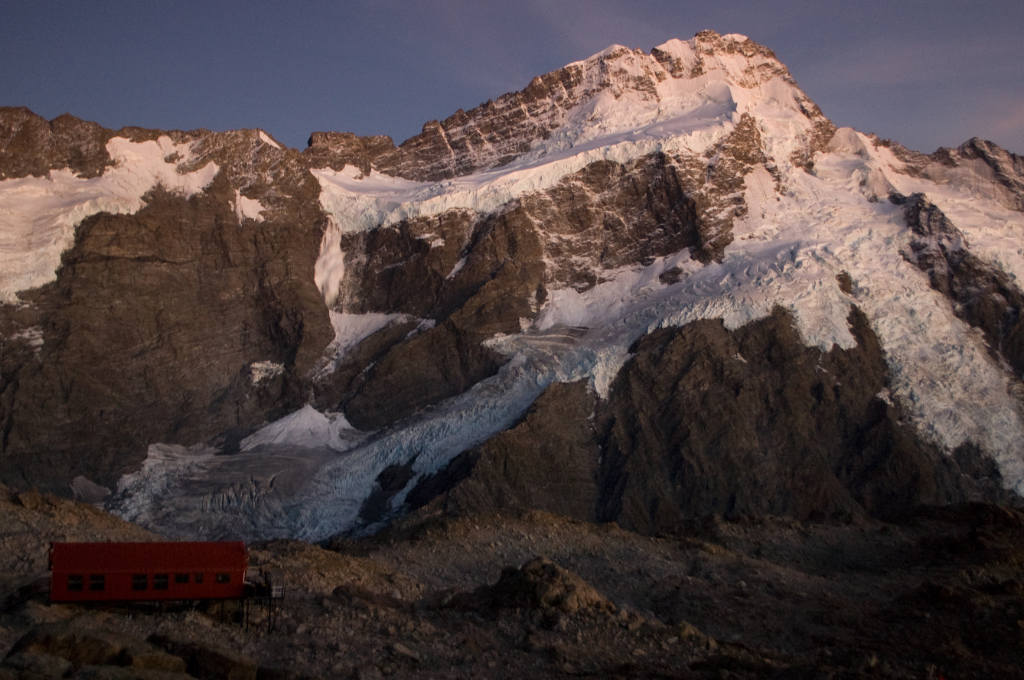 Mueller Hut and Mt. Sefton