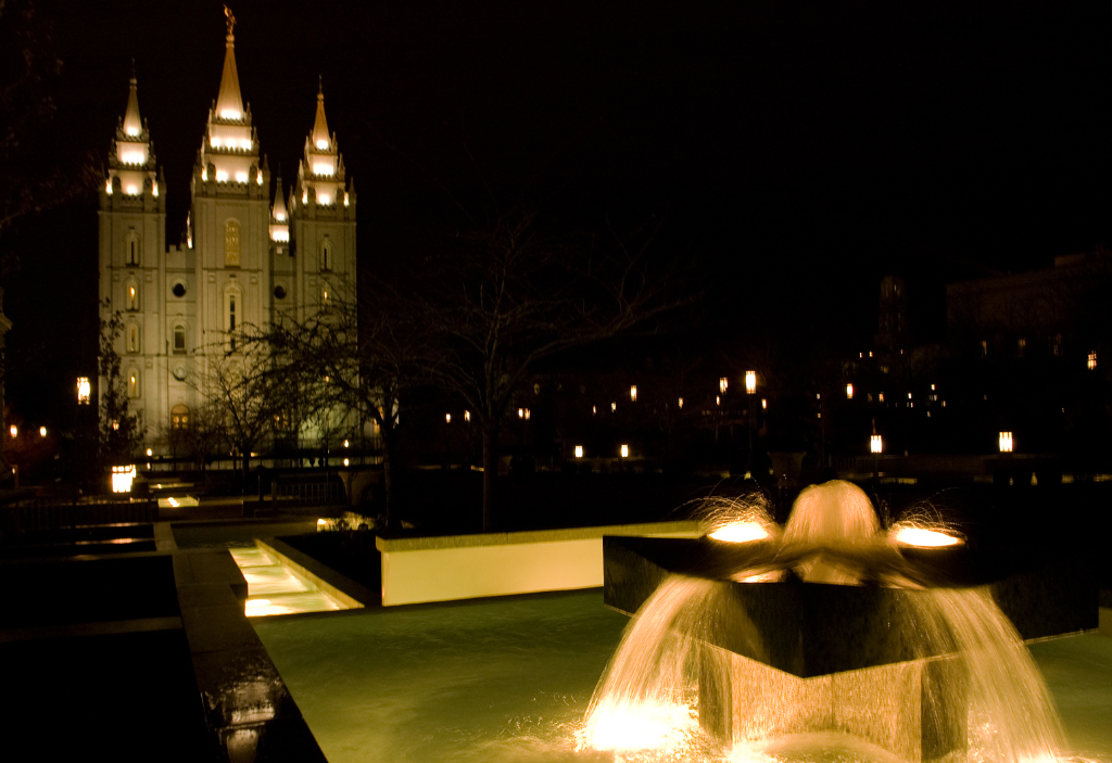 Salt Lake Temple at Night
