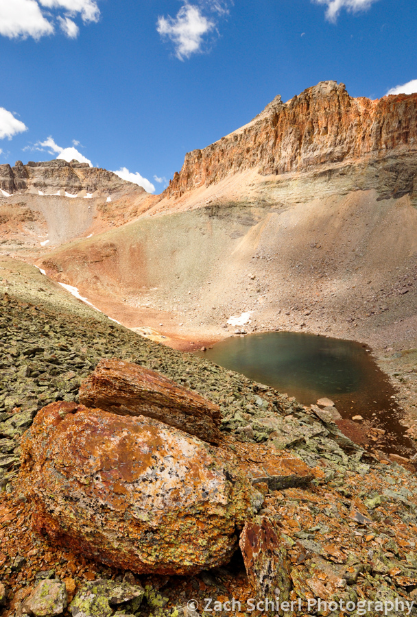 Unnamed lake below Vermillion Peak