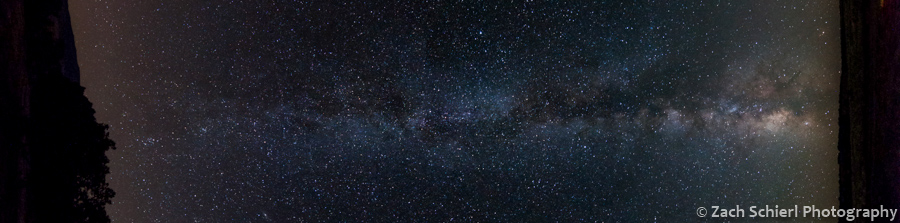 Milky Way stretching from horizon to horizon.