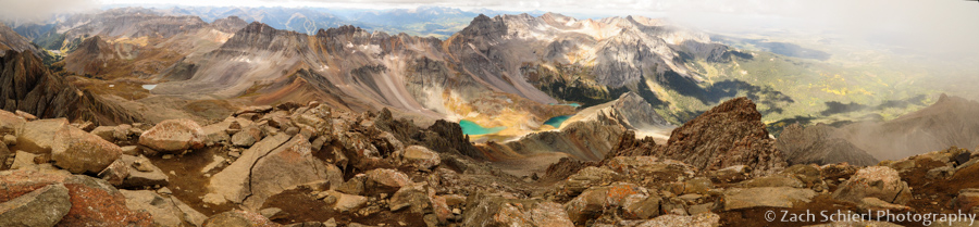 Panorama from the summit of Mt Sneffels