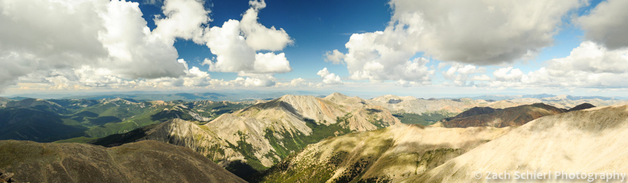 Panorama from summit of Mt Shavano
