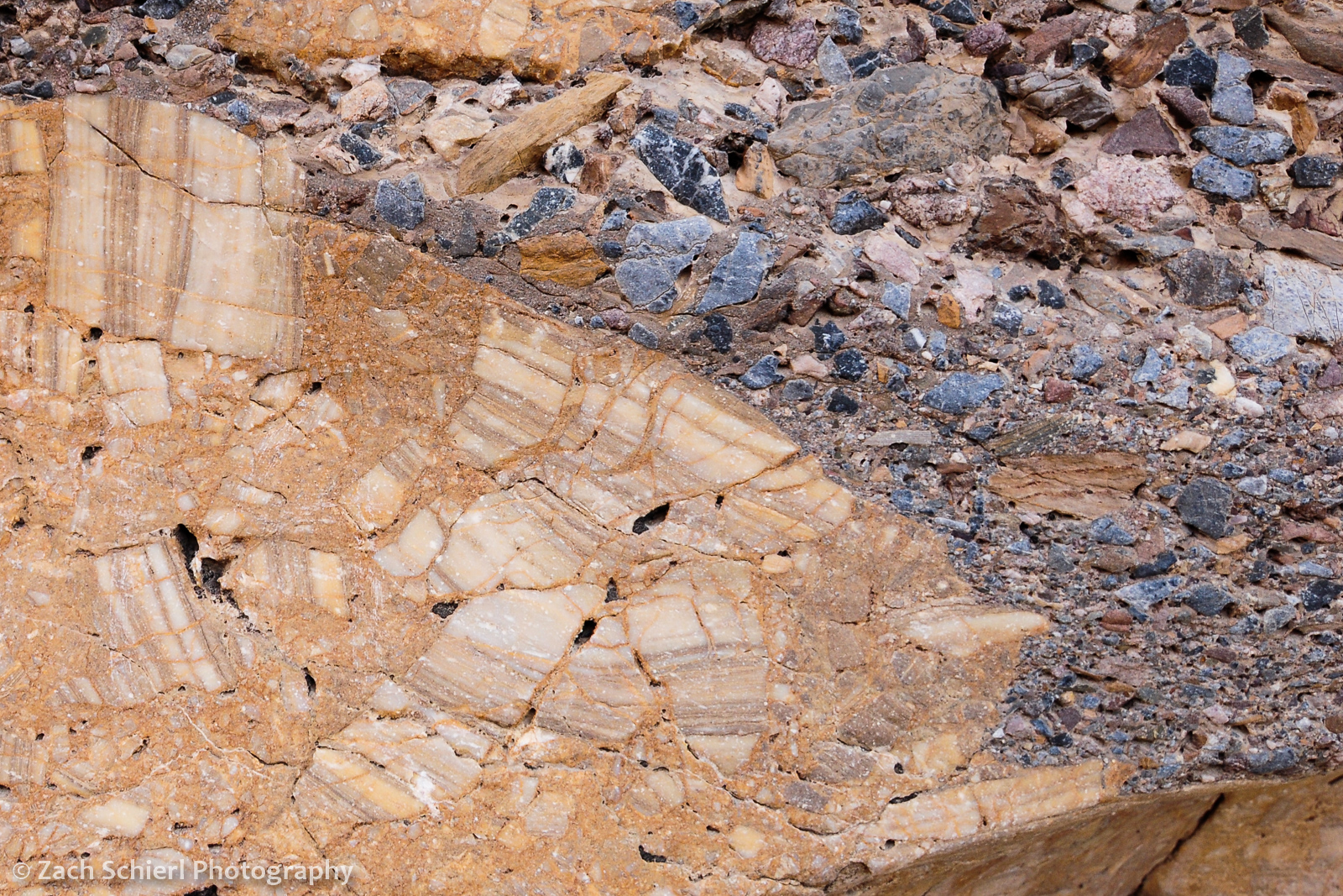 breccia in Mosaic Canyon, Death Valley National Park
