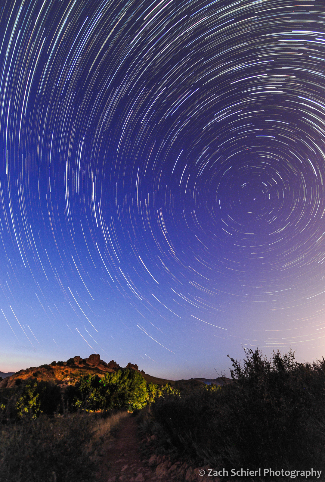 Star Trails over Devil's Backbone Open Space