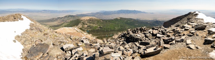 Panorama from summit of Wheeler Peak