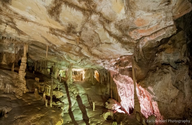 Small stalactites aligned with fracture patterns in the limestone