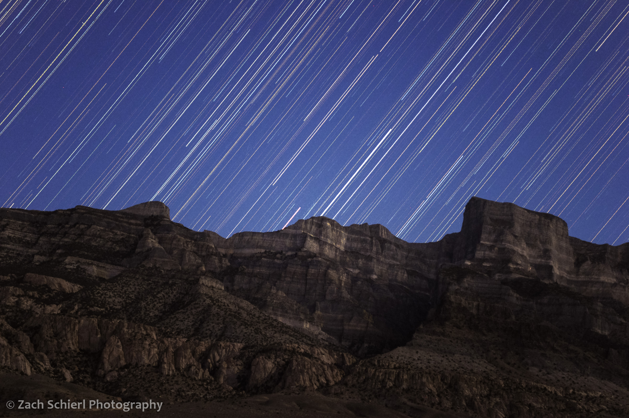 Star trails over Notch Peak
