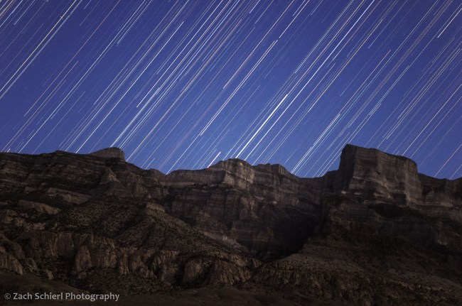 Star trails over Notch Peak